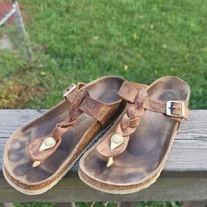 Birkenstock Mayari Braided Leather Sandals – Size 39 (8–8.5)